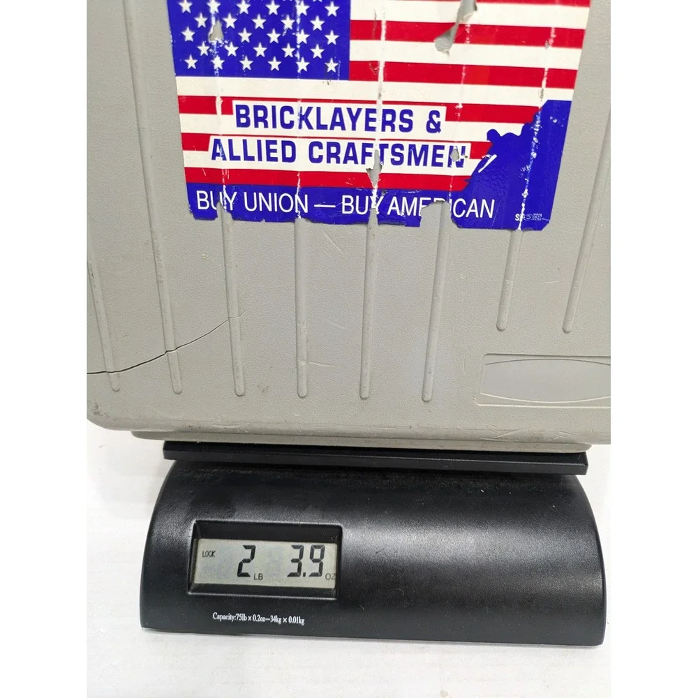 Rubbermaid 1922 Cooler‎ Blue Gray Vintage Union Bricklayers Allied Craftsmen USA